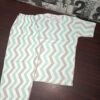 green zig zag Print Kids Night Dress