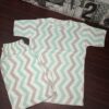 green zig zag Print Kids Night Dress