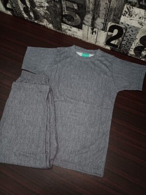 charcoal texture Print Kids Night Dress